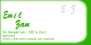 emil zam business card